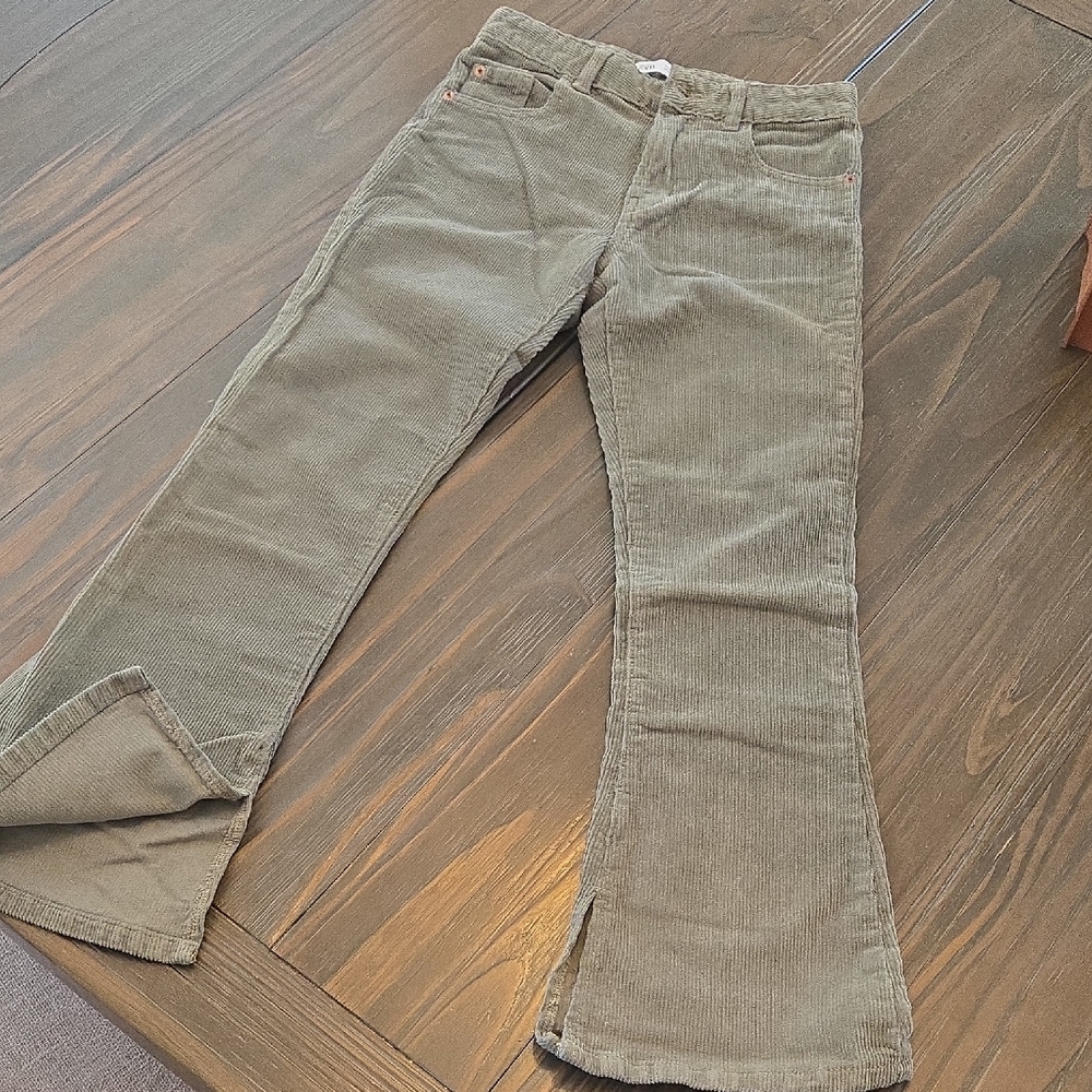 Zara Kids Casual Corduroy Pants - Olive Green